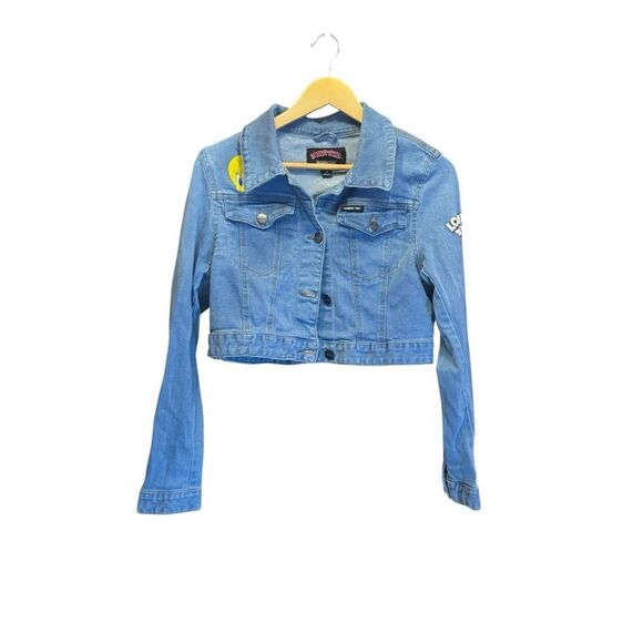 Looney Tunes. Members Only. Women's Denim Light-Wash Jacket. Size Medium. - Picture 1 of 11